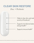 Clear Skin Restore | Zinc + Probiotic Supplement