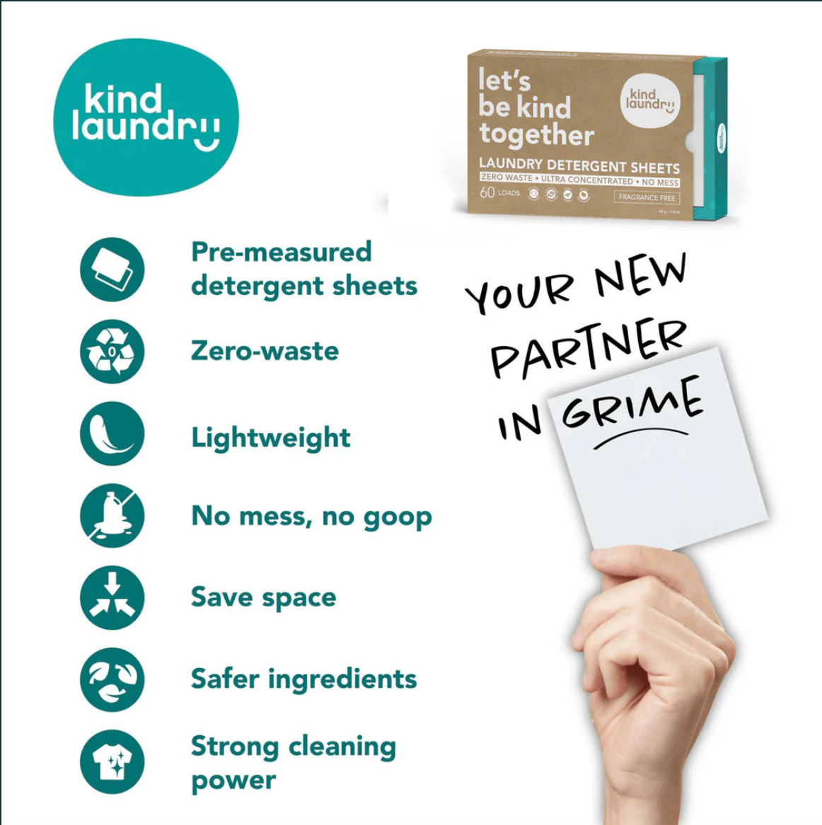 Laundry Detergent Sheets (fragrance-free) | 6 Loads Travel Pack
