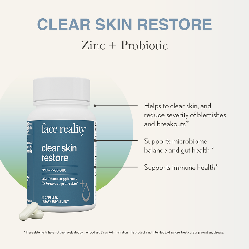 Clear Skin Restore | Zinc + Probiotic Supplement